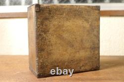 Vintage Old Wooden Square Moke Showa Retro Kitchen Decor