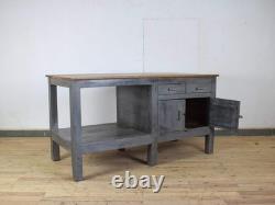 Vintage Painted Sideboard Kitchen Island Work Bench Cupboard