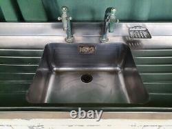 Vintage Paul Millersdale Kitchen Sink Unit Stainless Steel Industrial Cabinet 50