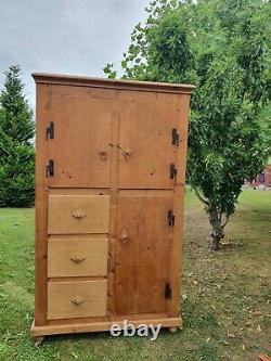 Vintage Pine Continental Pantry/ Housekeepers Cupboard