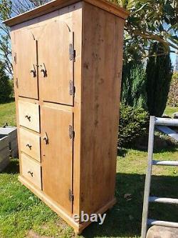 Vintage Pine Continental Pantry/ Housekeepers Cupboard