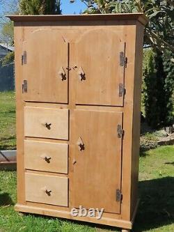 Vintage Pine Continental Pantry/ Housekeepers Cupboard