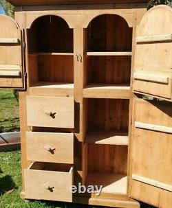 Vintage Pine Continental Pantry/ Housekeepers Cupboard