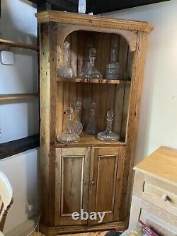 Vintage Pine Corner Cabinet. NEEDS TO GO
