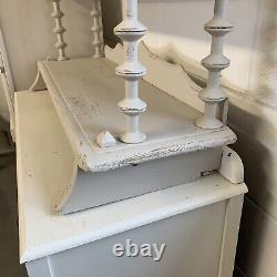 Vintage Pine Dresser Top Wall Shelves Wall Unit Shabby Painted Cottage Kitchen