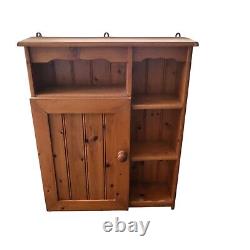 Vintage Pine Kitchen Wall Cabinet Shelving Unit Height 87cm Width 72cm