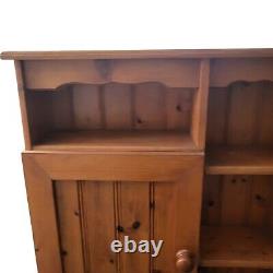 Vintage Pine Kitchen Wall Cabinet Shelving Unit Height 87cm Width 72cm