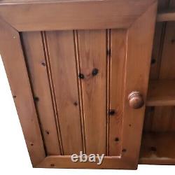 Vintage Pine Kitchen Wall Cabinet Shelving Unit Height 87cm Width 72cm