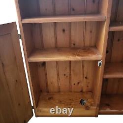 Vintage Pine Kitchen Wall Cabinet Shelving Unit Height 87cm Width 72cm