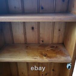Vintage Pine Kitchen Wall Cabinet Shelving Unit Height 87cm Width 72cm