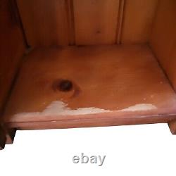 Vintage Pine Kitchen Wall Cabinet Shelving Unit Height 87cm Width 72cm