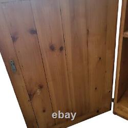 Vintage Pine Kitchen Wall Cabinet Shelving Unit Height 87cm Width 72cm
