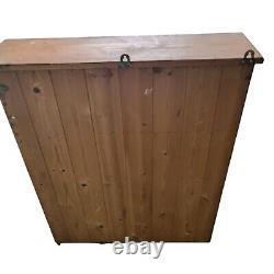 Vintage Pine Kitchen Wall Cabinet Shelving Unit Height 87cm Width 72cm