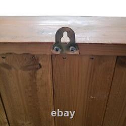 Vintage Pine Kitchen Wall Cabinet Shelving Unit Height 87cm Width 72cm