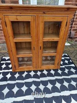 Vintage Pine Linen Cupboard Bookcase Kitchen Cabinet Can Deliver