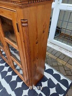 Vintage Pine Linen Cupboard Bookcase Kitchen Cabinet Can Deliver