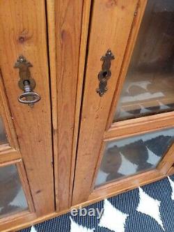 Vintage Pine Linen Cupboard Bookcase Kitchen Cabinet Can Deliver