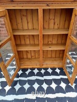 Vintage Pine Linen Cupboard Bookcase Kitchen Cabinet Can Deliver