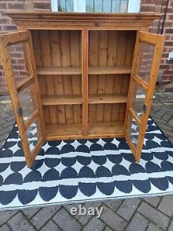 Vintage Pine Linen Cupboard Bookcase Kitchen Cabinet Can Deliver