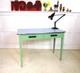 Vintage Pine Painted Kitchen Work Table Retro Desk Blue Formica Top Home Office