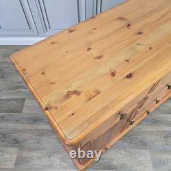 Vintage Pine Sideboard Cupboard Drawers Country Style Wooden Retro Kitchen Unit