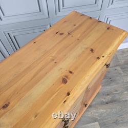 Vintage Pine Sideboard Cupboard Drawers Country Style Wooden Retro Kitchen Unit