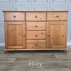 Vintage Pine Sideboard Cupboard Drawers Country Style Wooden Retro Kitchen Unit