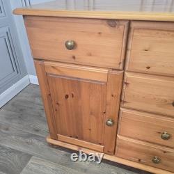 Vintage Pine Sideboard Cupboard Drawers Country Style Wooden Retro Kitchen Unit
