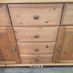 Vintage Pine Sideboard Cupboard Drawers Country Style Wooden Retro Kitchen Unit