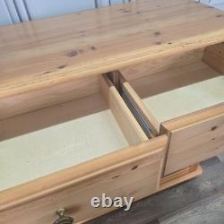 Vintage Pine Sideboard Cupboard Drawers Country Style Wooden Retro Kitchen Unit