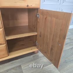 Vintage Pine Sideboard Cupboard Drawers Country Style Wooden Retro Kitchen Unit