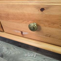 Vintage Pine Sideboard Cupboard Drawers Country Style Wooden Retro Kitchen Unit