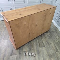 Vintage Pine Sideboard Cupboard Drawers Country Style Wooden Retro Kitchen Unit