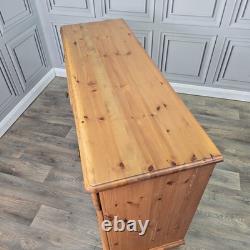 Vintage Pine Sideboard Cupboard Drawers Country Style Wooden Retro Kitchen Unit