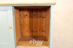 Vintage Pine Sliding Door Kitchen Cupboard