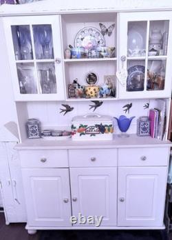 Vintage Pine Welsh Dresser Hand-Painted Solid Wood Kitchen Dresser £100 / ONO