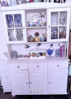 Vintage Pine Welsh Dresser Hand-Painted Solid Wood Kitchen Dresser £100 / ONO