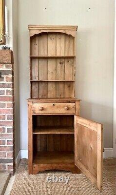 Vintage Pine Welsh Dresser, Wooden Antique Style, Country Farmhouse Decor