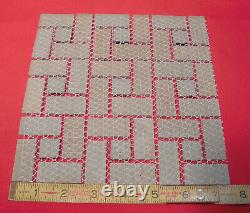 Vintage Pinwheel Floor Tiles Matte White + Black Glossy Dots Classic Design