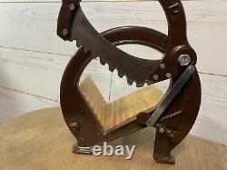 Vintage Raadvad Bread Slicer BROWN Retro Danish Kitchen Rare Serrated Blade