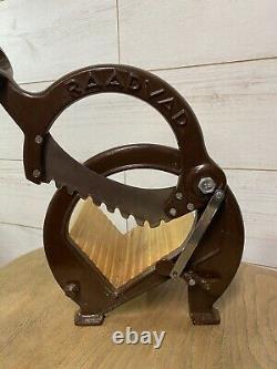 Vintage Raadvad Bread Slicer BROWN Retro Danish Kitchen Rare Serrated Blade