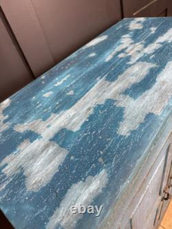 Vintage Reclaimed Blue Cupboard / Painted Bookcase Kitchen Cupboard Cabinet