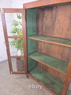 Vintage Reclaimed Indian Glazed Wooden Free Standing Kitchen Drinks Cabinet