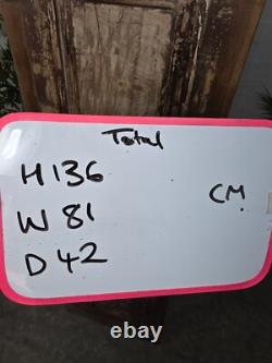 Vintage Reclaimed Indian Glazed Wooden Free Standing Kitchen Drinks Cabinet