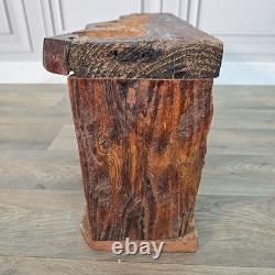 Vintage Reclaimed Rustic Solid Wood Wine Rack Holder 6 Bottles Pine Handmade