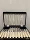 Vintage/retro 12-piece Cutlery Set Cream Handles Knives & Forks In Case