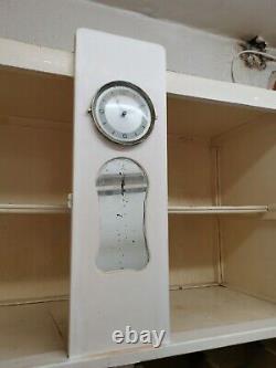 Vintage/Retro 1930's 1950's Kitchen Wall Unit With Clock/Mirror/Drawers