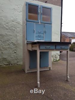 Vintage Retro 1950s Kitchen Larder Cabinet Cupboard With Pull Out Table