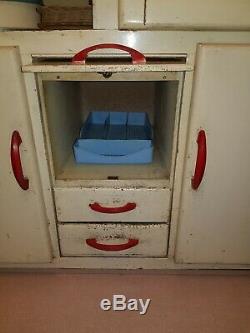 Vintage Retro 1950s Kitchen Larder Cabinet Cupboard With Pull Out Table