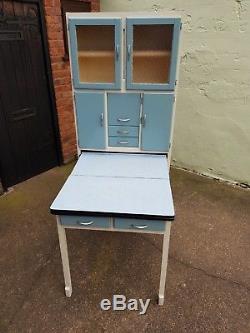 Vintage Retro 1950s Kitchen Larder Cabinet Cupboard With Pull Out Table